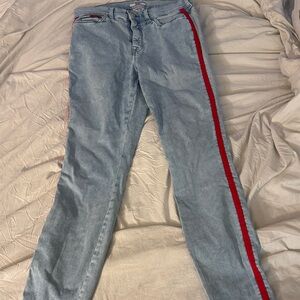 Tommy Hilfiger Light Blue Jeans with Red Stripe